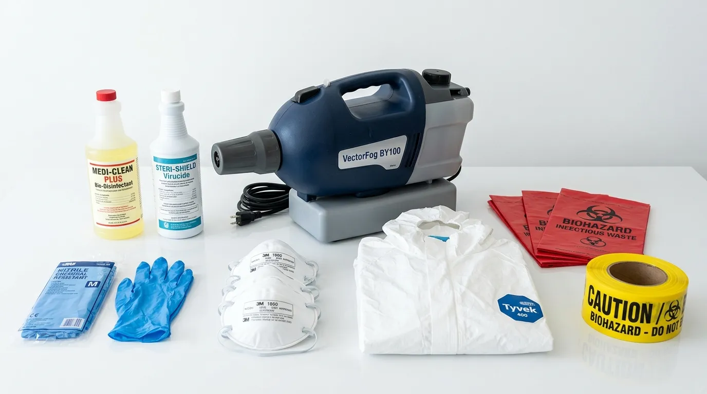 Professional biohazard remediation crew working in Seminole