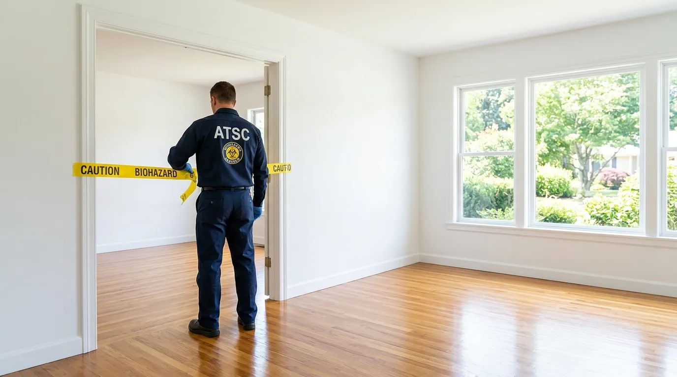 Certified biohazard cleanup crew performing Decomposition Cleanup in Seminole